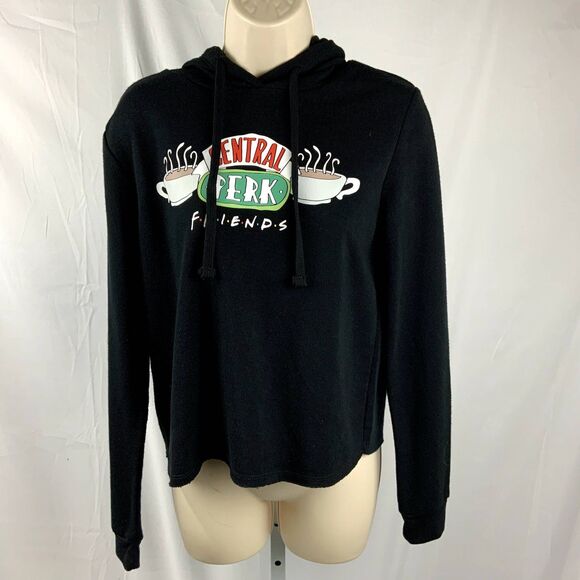 Friends Central Perks Lightweight Hoodie Black Size M - Picture 1 of 6